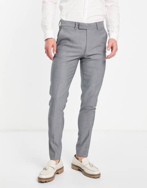 ASOS DESIGN - Pantalon de costume Oxford habillé ajusté - Anthracite - view 1