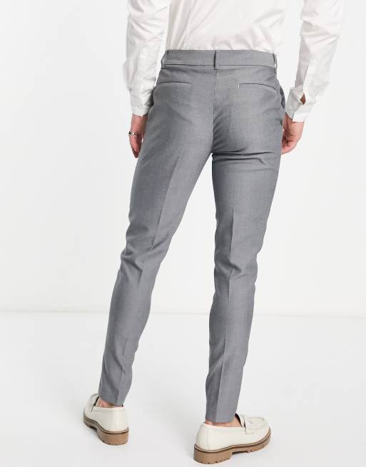 ASOS DESIGN - Pantalon de costume Oxford habillé ajusté - Anthracite, 2 de 4