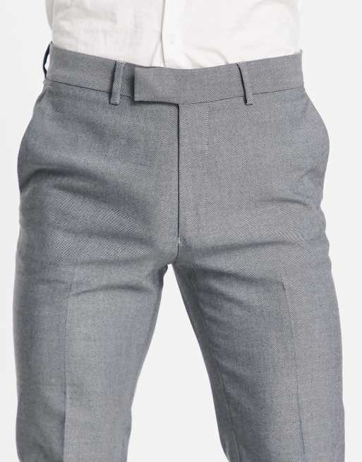 ASOS DESIGN - Pantalon de costume Oxford habillé ajusté - Anthracite, 4 de 4