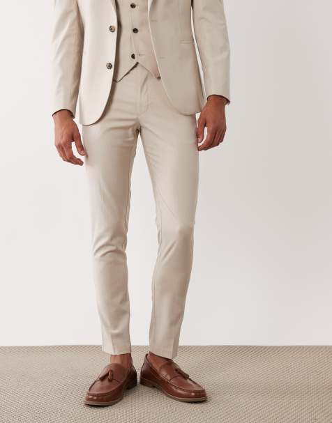 ASOS DESIGN - Pantalon de costume skinny - Beige - view 1