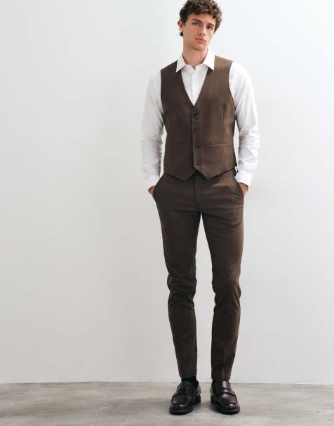ASOS DESIGN pantalon de costume skinny brun foncé - view 1