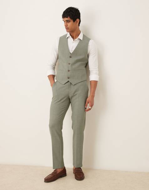 ASOS DESIGN - Pantalon de costume skinny effet hachuré - Gris - view 1