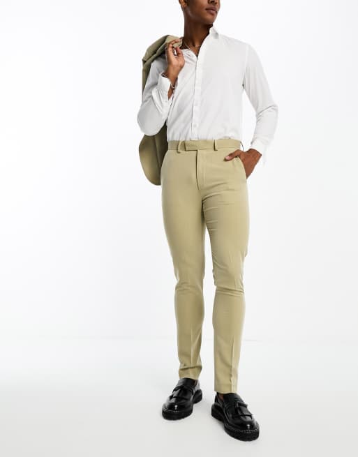 Pantalon chino toucher peau de pêche