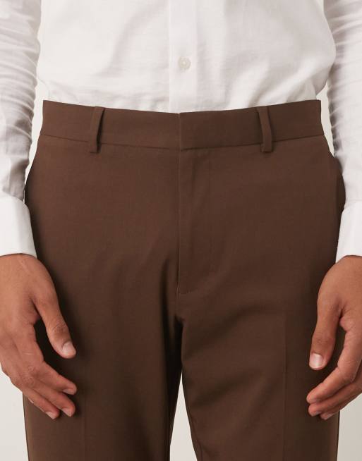 ASOS DESIGN - Pantalon de costume skinny - Marron foncé, 4 de 5