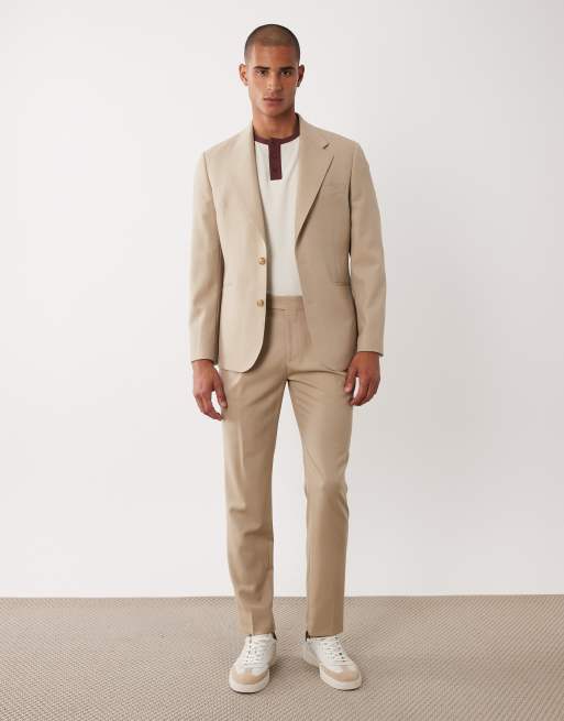 ASOS DESIGN - Costume ajusté 100 % laine de qualité supérieure - Taupe, 3 de 3