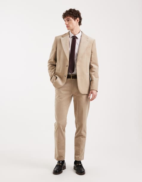 ASOS DESIGN - Pantalon de costume slim à carreaux - Beige - view 1