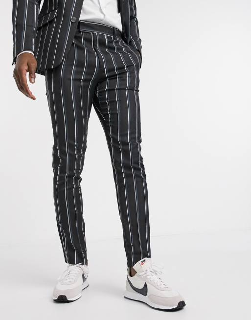 ASOS DESIGN - Costume ajusté à larges rayures - Gris, 3 de 3