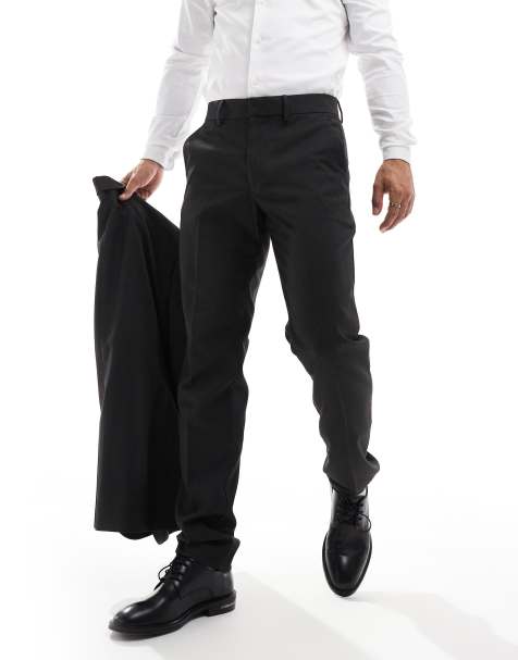 ASOS DESIGN - Pantalon de costume slim à mini pois - Noir - view 1