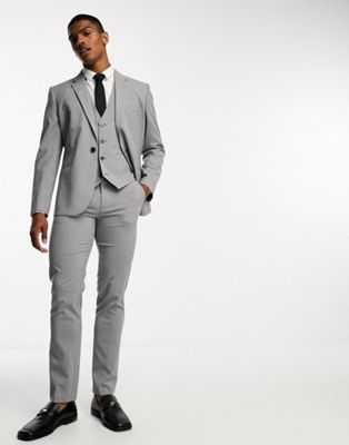 ASOS DESIGN slim suit trousers in grey - ASOS Price Checker