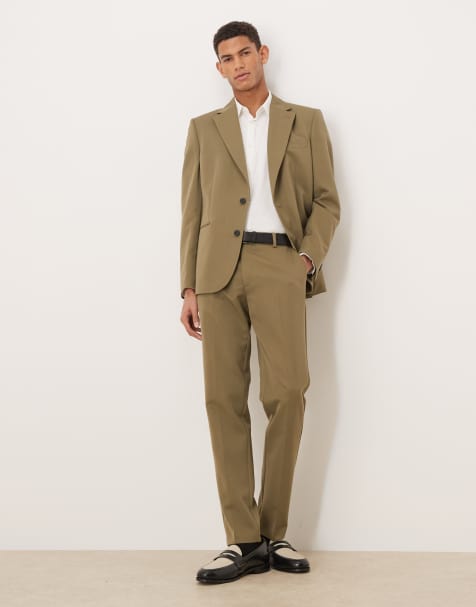 ASOS DESIGN - Pantalon de costume slim - Vert olive - view 1
