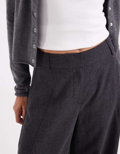 ASOS DESIGN pantalon de costume très large à texture effet laine gris, 5 de 5