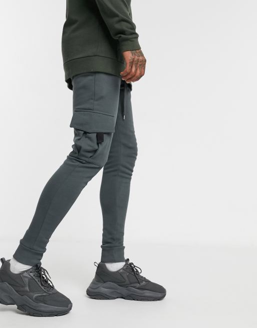 Pantalon Jogging Noir Poche Cargo 