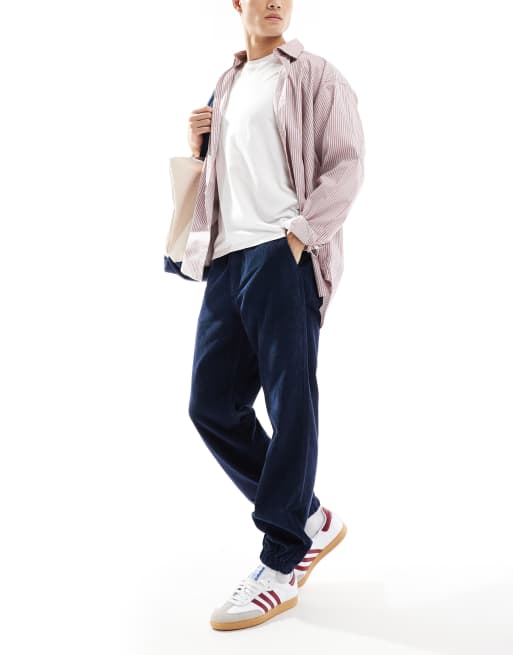 ASOS DESIGN - Pantalon de jogging ajusté en velours côtelé - Bleu marine délavé , 3 de 5
