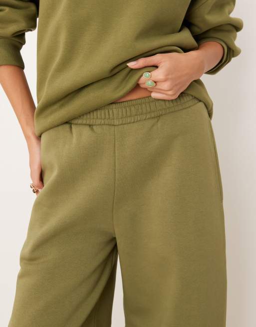 ASOS DESIGN - Pantalon de jogging ample à envers brossé - Kaki, 5 de 5