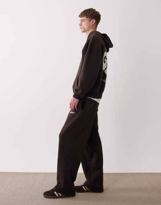 ASOS DESIGN - Pantalon de jogging ample d'ensemble à imprimé - Marron, 3 de 5
