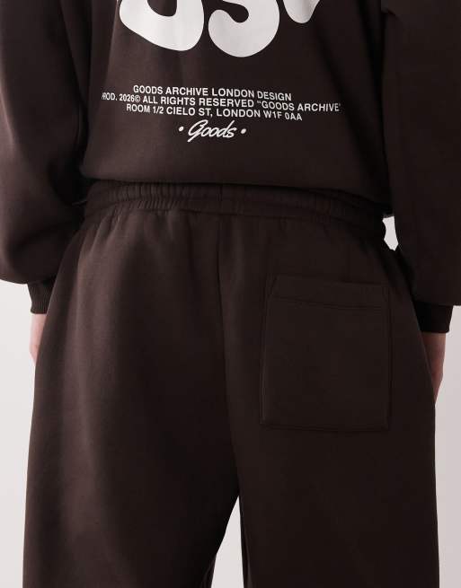 ASOS DESIGN - Pantalon de jogging ample d'ensemble à imprimé - Marron, 5 de 5