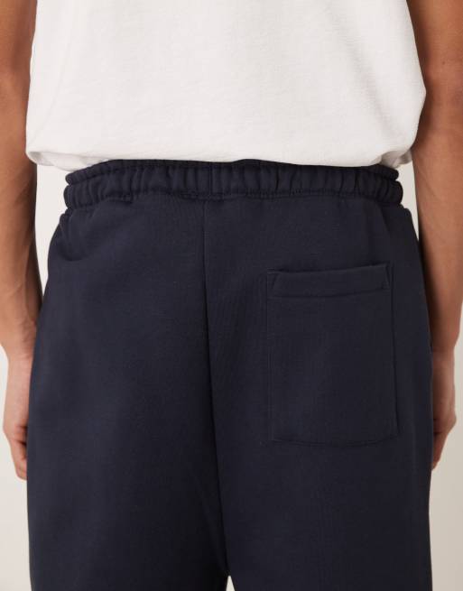 ASOS DESIGN - Pantalon de jogging ample d'ensemble en tissu épais à pinces de qualité supérieure - Bleu marine, 5 de 5