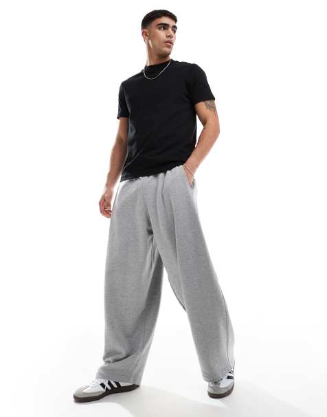 ASOS DESIGN - Pantalon de jogging bouffant oversize à imprimé - Gris chiné - view 1