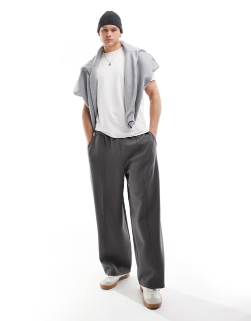 ASOS DESIGN - Pantalon de jogging bouffant oversize à plis nervurés - Gris, 2 de 5