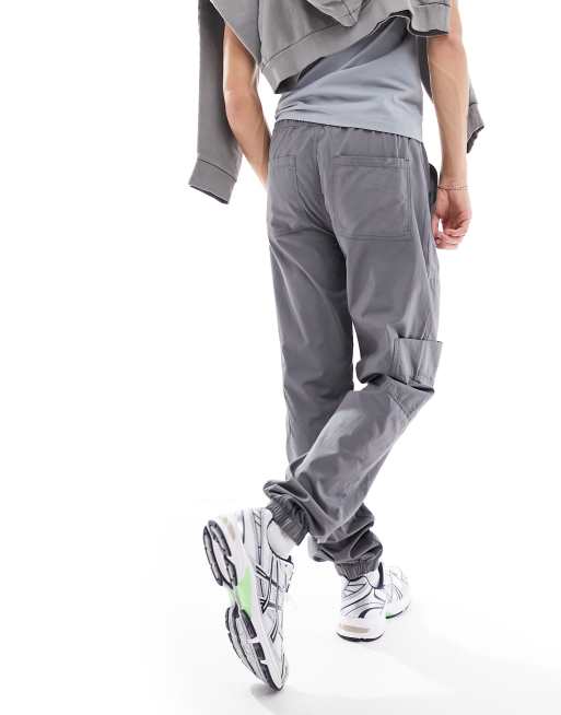 Jogging gris online elastique