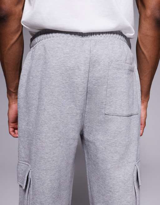 ASOS DESIGN - Pantalon de jogging cargo large - Gris chiné, 4 de 5