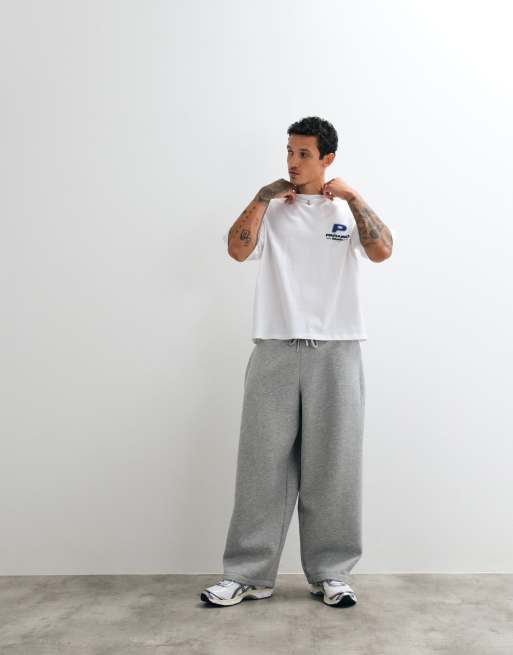 ASOS DESIGN - Pantalon de jogging coupe ballon oversize à pinces latérales - Gris chiné, 5 de 5