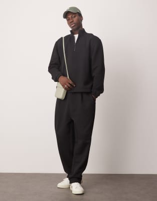 ASOS DESIGN - Pantalon de jogging d'ensemble à pinces coupe droite - Noir - view 1
