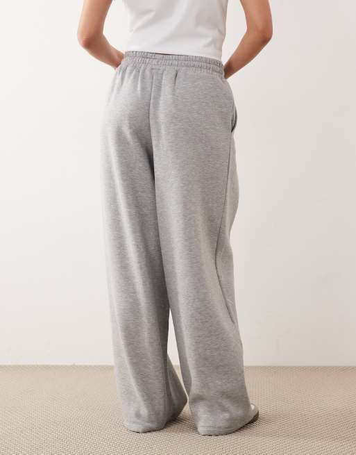 ASOS DESIGN - Pantalon de jogging d'ensemble coupe barrel à envers brossé - Gris chiné, 5 de 5