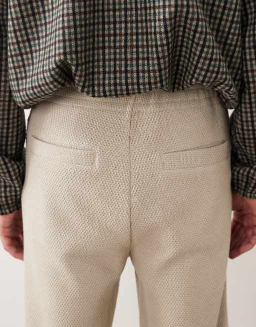 ASOS DESIGN - Pantalon de jogging d'ensemble droit et texturé - Beige, 4 de 5