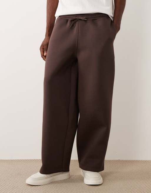 ASOS DESIGN - Pantalon de jogging d'ensemble en tissu épais imitation néoprène - Marron, 3 de 5
