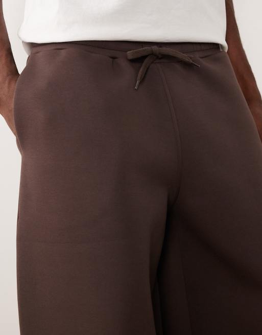 ASOS DESIGN - Pantalon de jogging d'ensemble en tissu épais imitation néoprène - Marron, 5 de 5