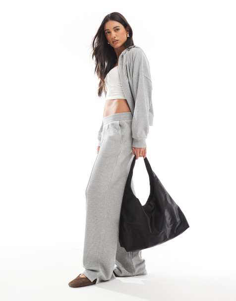 ASOS DESIGN - Pantalon de jogging d'ensemble en tissu gaufré - Gris chiné - view 1