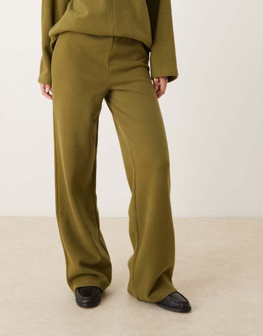ASOS DESIGN - Pantalon de jogging d'ensemble large ultra doux - Kaki, 2 de 5