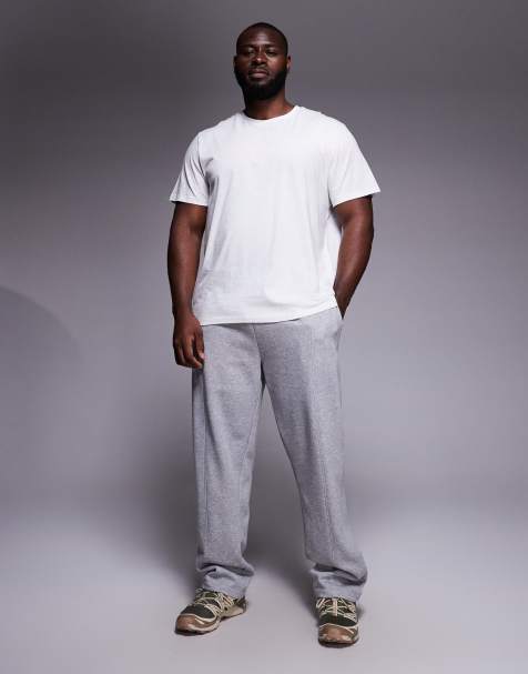 ASOS DESIGN - Pantalon de jogging droit à nervures - Gris chiné - view 1