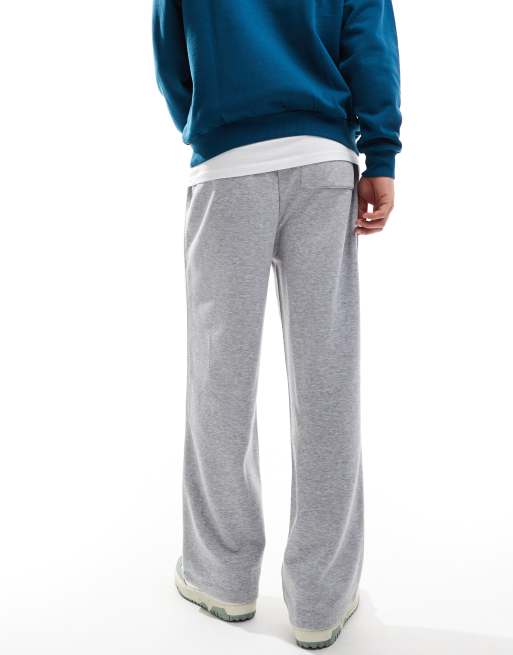 ASOS DESIGN - Pantalon de jogging droit avec bande latérale - Gris chiné/blanc, 5 de 5