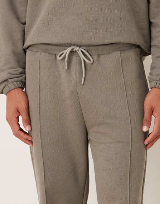 ASOS DESIGN - Pantalon de jogging droit en piqué à nervures - Kaki, 5 de 5