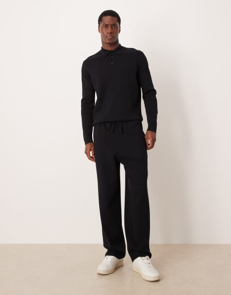 ASOS DESIGN - Pantalon de jogging en maille compacte - Noir - view 1