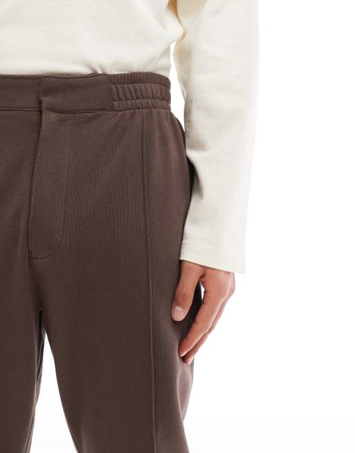 ASOS DESIGN - Pantalon de jogging fuselé à fermeture éclair - Marron, 5 de 5