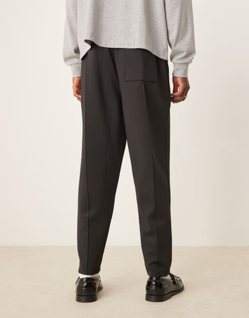 ASOS DESIGN - Pantalon de jogging fuselé décontracté façon néoprène à plis nervurés - Noir, 2 de 5