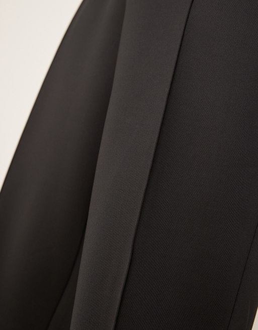 ASOS DESIGN - Pantalon de jogging fuselé décontracté façon néoprène à plis nervurés - Noir, 3 de 5