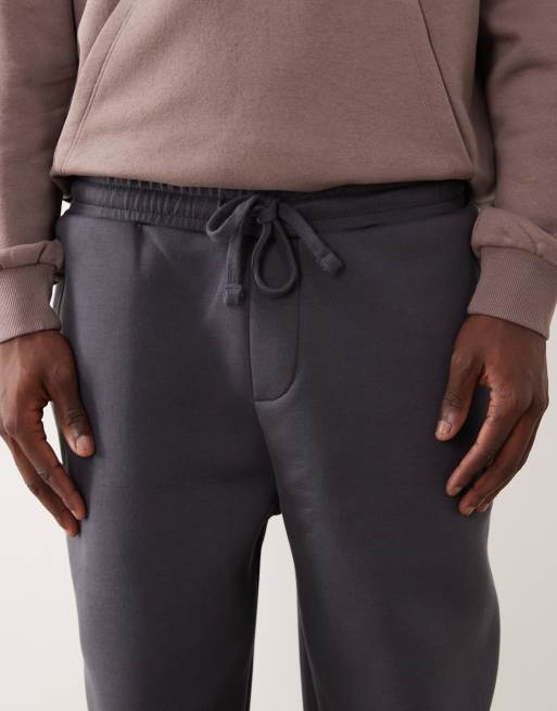 ASOS DESIGN - Pantalon de jogging fuselé en tissu imitation néoprène épais - Anthracite, 4 de 5