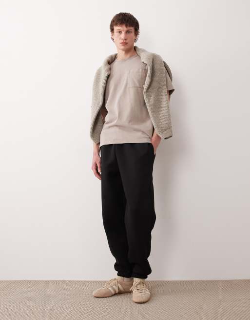 ASOS DESIGN - Pantalon de jogging fuselé en tissu imitation néoprène épais - Noir, 2 de 5