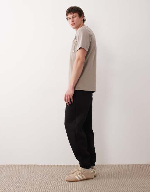 ASOS DESIGN - Pantalon de jogging fuselé en tissu imitation néoprène épais - Noir, 3 de 5