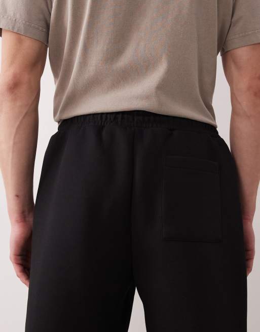 ASOS DESIGN - Pantalon de jogging fuselé en tissu imitation néoprène épais - Noir, 4 de 5