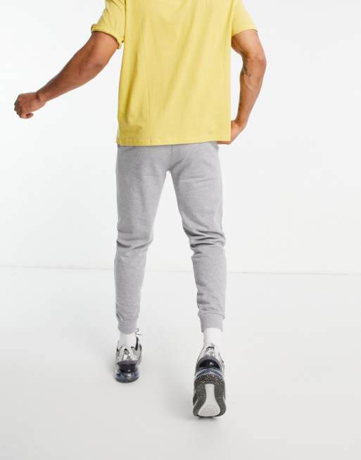 ASOS DESIGN - Pantalon de jogging droit nervuré en coton à bande large à la  taille - Gris chiné - GREY