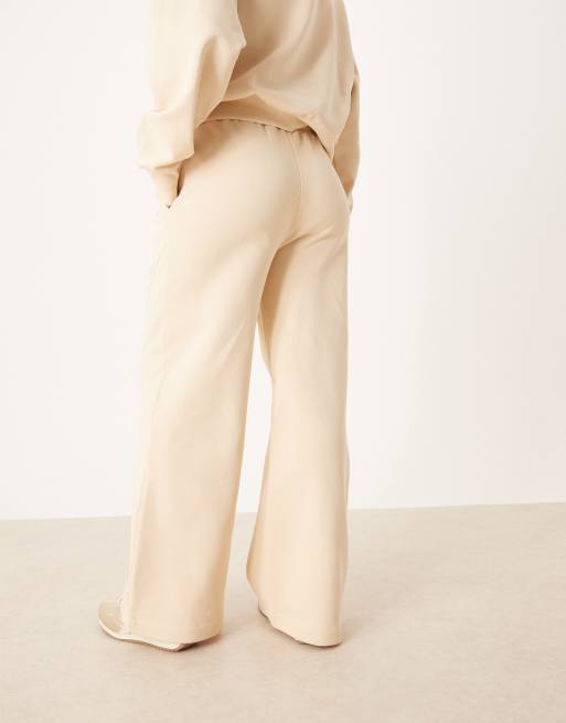 ASOS DESIGN - Pantalon de jogging large d'ensemble à surpiqûres - Babeurre, 4 de 5