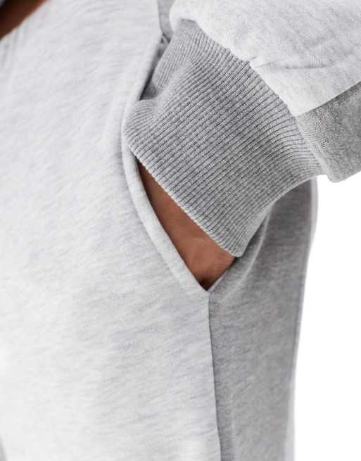 ASOS DESIGN - Pantalon de jogging large d'ensemble avec empiècement - Gris, 3 de 5