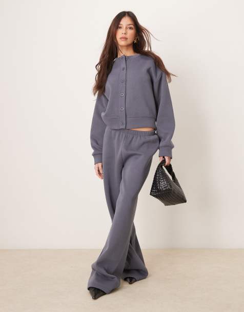 ASOS DESIGN - Pantalon de jogging large d'ensemble en molleton - Anthracite - view 1