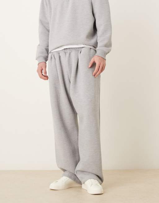 ASOS DESIGN - Pantalon de jogging large en piqué à envers brossé confortable - Gris chiné, 2 de 5