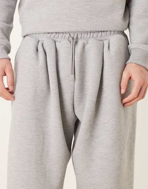 ASOS DESIGN - Pantalon de jogging large en piqué à envers brossé confortable - Gris chiné, 4 de 5